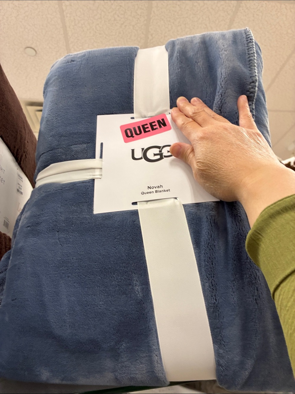 UGG Novah Queen Blanket - Slate Blue